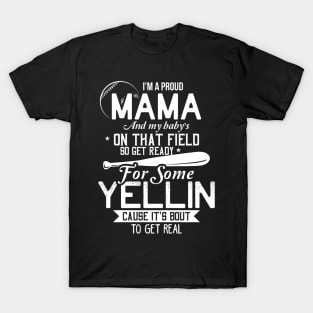 Proud Mama Baseball Shirt Funny Mom Of Baseball Player Gifts T-Shirt